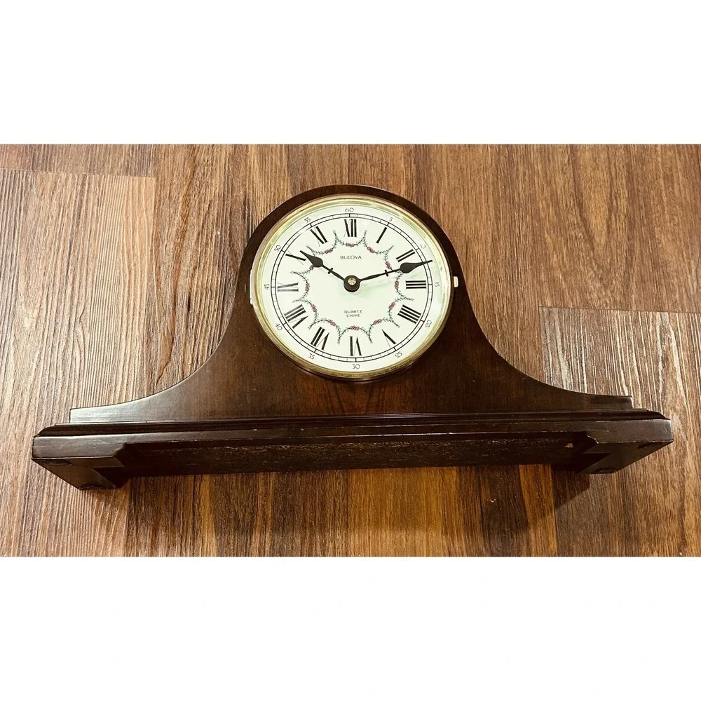 Vintage Bulova Annette II Chiming Mantel Clock B-1808 Tested Works RARE!